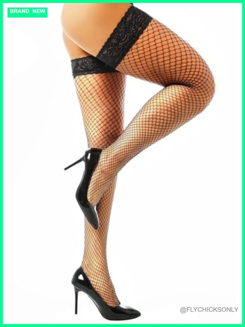 Fishnets Thigh High Stockings Silicone Lace Top Stay Up Sheer Nylon Hosiery